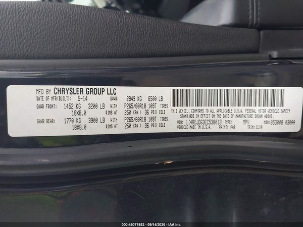 2014 DODGE DURANGO LIMITED