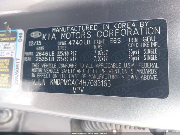 2017 KIA SPORTAGE LX — I9