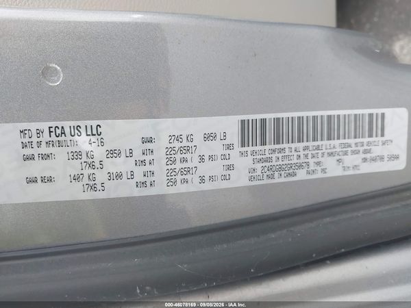 2016 DODGE GRAND CARAVAN SE
