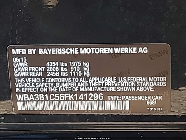 2015 BMW 320I — I9