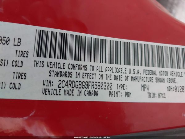 2015 DODGE GRAND CARAVAN AMERICAN VALUE PKG — I9