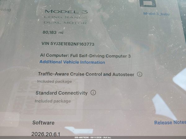 2022 TESLA MODEL 3 — I118