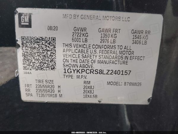 2020 CADILLAC XT6 FWD PREMIUM LUXURY — I9