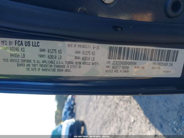 2016 DODGE CHALLENGER SXT — I9