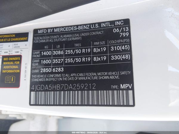 2013 MERCEDES-BENZ ML 350 4MATIC