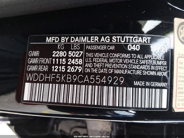 2012 MERCEDES-BENZ E 350 E350 — I9