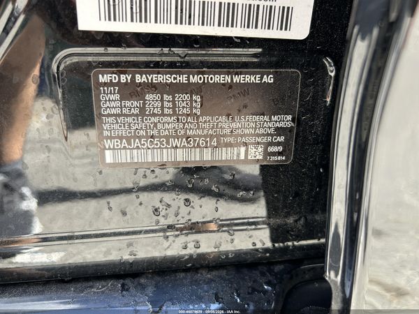 2018 BMW 530I
