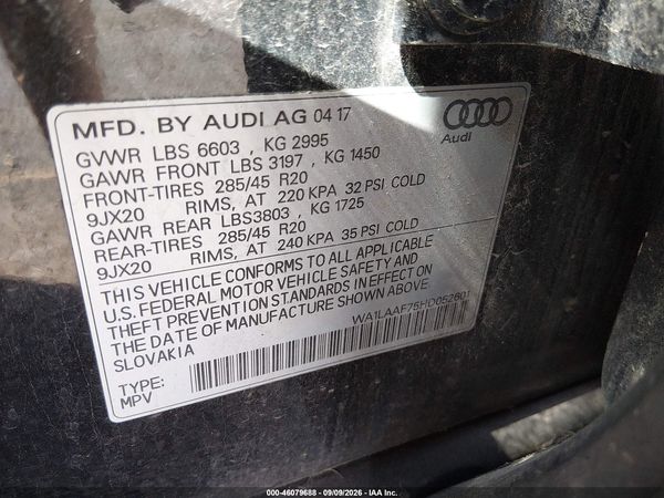 2017 AUDI Q7 3.0T PREMIUM