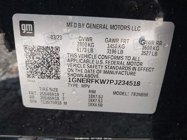 2023 CHEVROLET TRAVERSE FWD LS — I9
