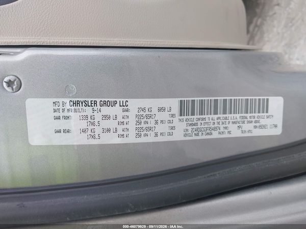 2015 DODGE GRAND CARAVAN SXT — I9