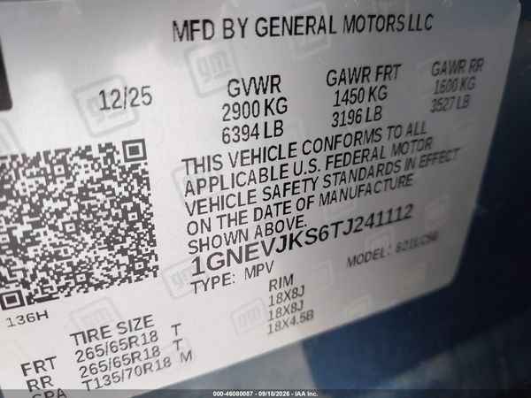 2026 CHEVROLET TRAVERSE AWD Z71 — I9