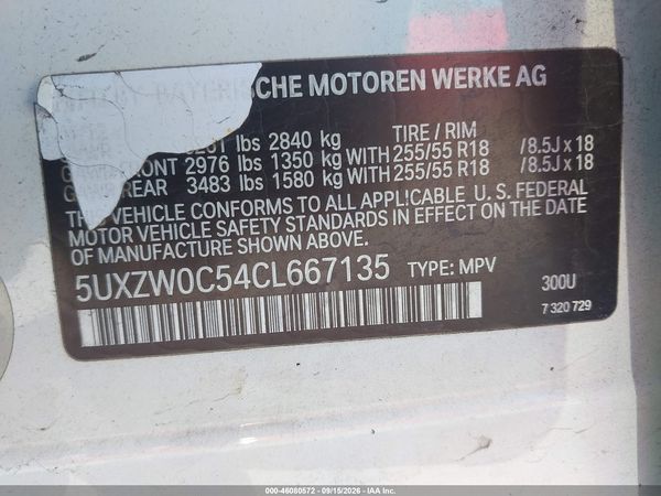 2012 BMW X5 XDRIVE35D — I9