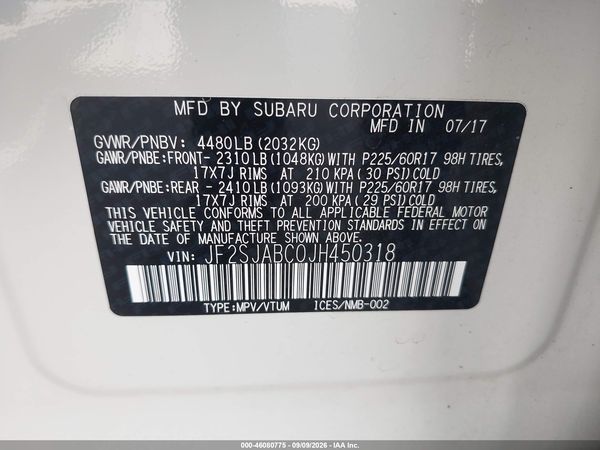 2018 SUBARU FORESTER 2.5I