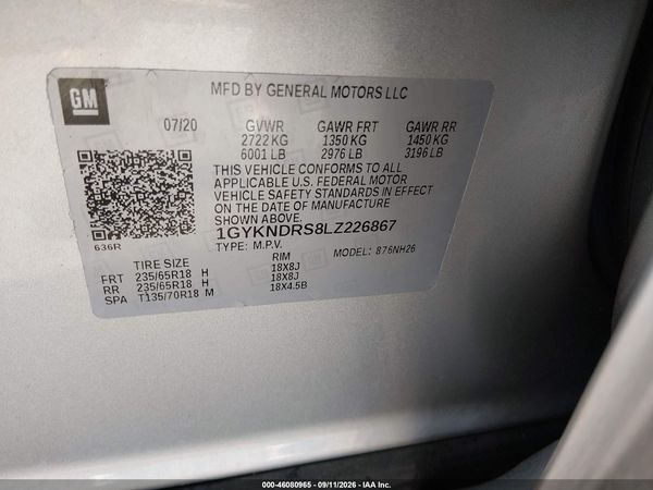 2020 CADILLAC XT5 AWD PREMIUM LUXURY — I9