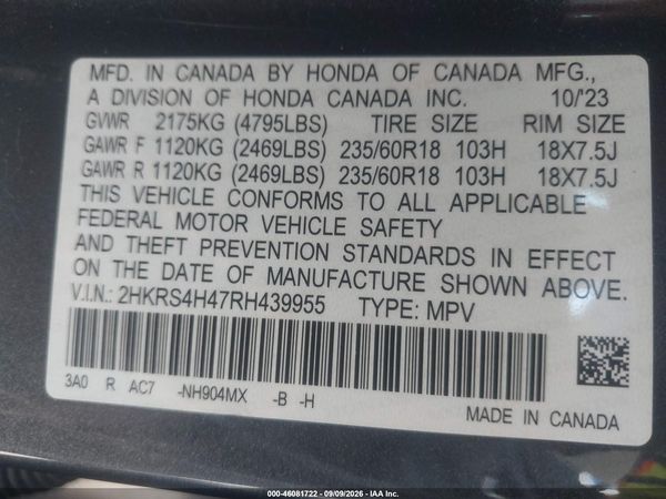 2024 HONDA CR-V EX AWD — I9