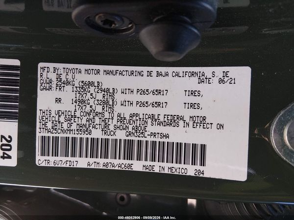 2021 TOYOTA TACOMA TRD SPORT