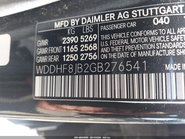 2016 MERCEDES-BENZ E 350 4MATIC — I9
