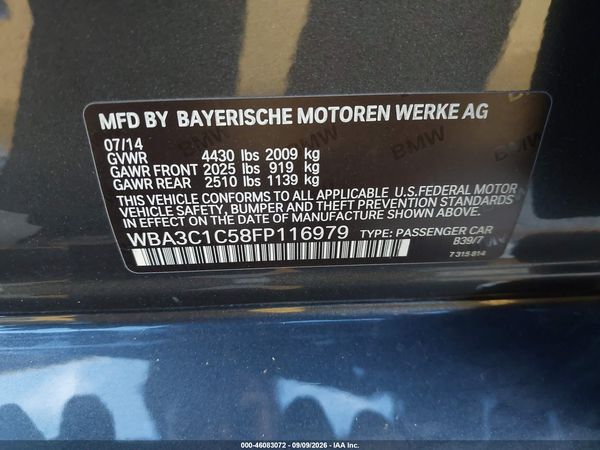 2015 BMW 328I