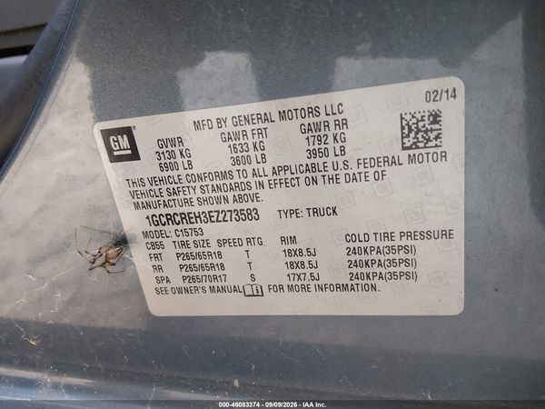 2014 CHEVROLET SILVERADO 1500 1LT — I9