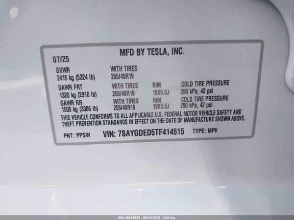 2026 TESLA MODEL Y — I9