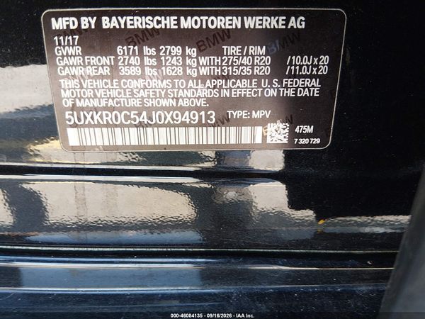 2018 BMW X5 XDRIVE35I — I9
