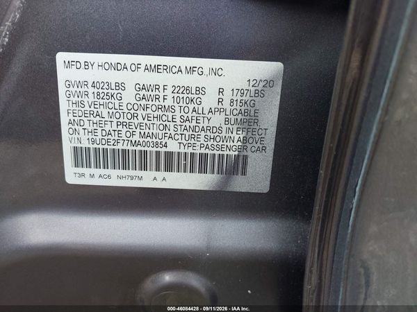 2021 ACURA ILX — I9