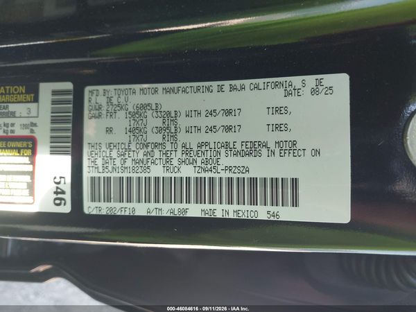 2025 TOYOTA TACOMA SR5
