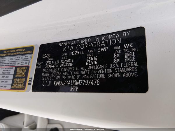 2021 KIA SOUL LX — I9