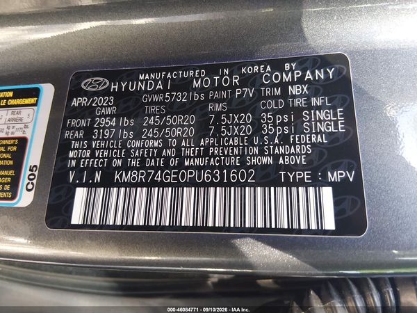 2023 HYUNDAI PALISADE CALLIGRAPHY — I9