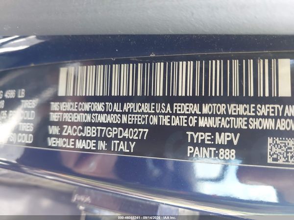 2016 JEEP RENEGADE LATITUDE — I9