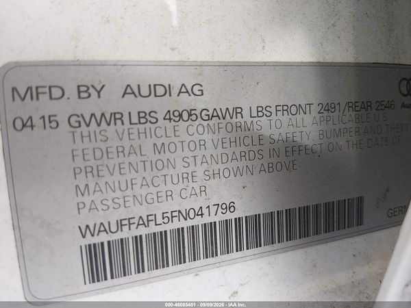 2015 AUDI A4 2.0T PREMIUM