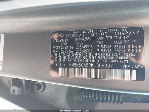 2019 HYUNDAI KONA IRON MAN — I9