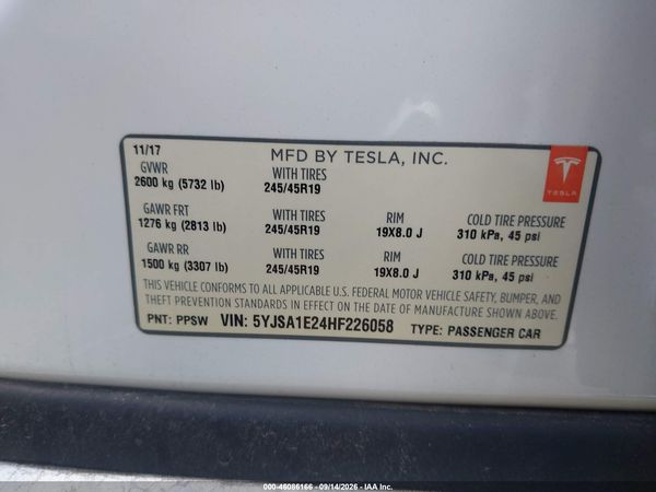 2017 TESLA MODEL S — I9