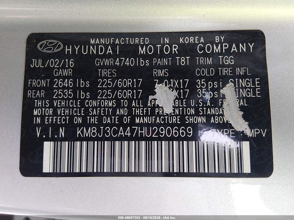 2017 HYUNDAI TUCSON SE — I9