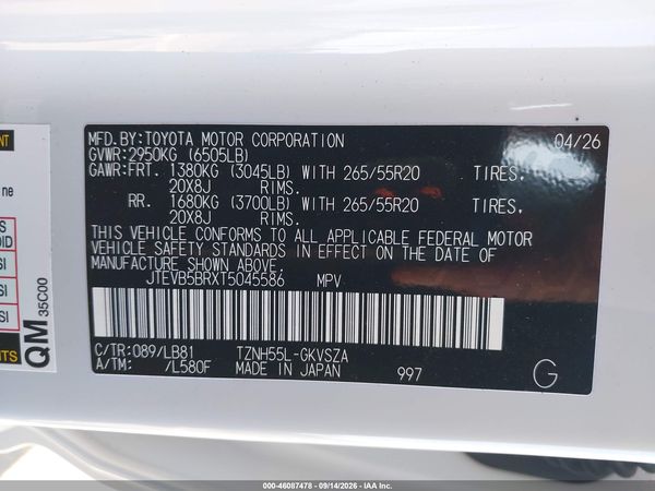 2026 TOYOTA 4RUNNER — I9