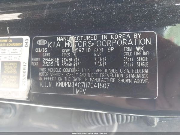 2017 KIA SPORTAGE LX