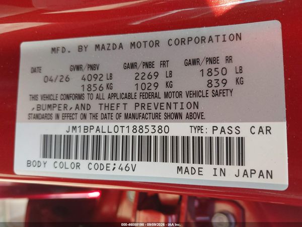 2026 MAZDA MAZDA3 2.5 S PREFERRED — I9