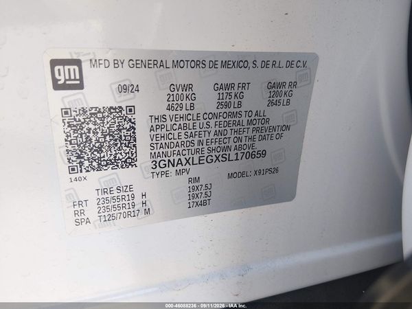 2025 CHEVROLET EQUINOX FWD RS — I9