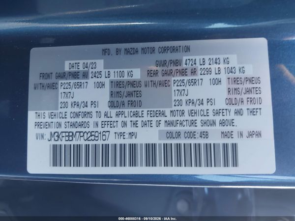 2023 MAZDA CX-5 2.5 S SELECT — I9