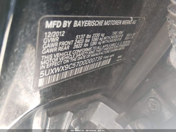 2013 BMW X3 XDRIVE28I — I9