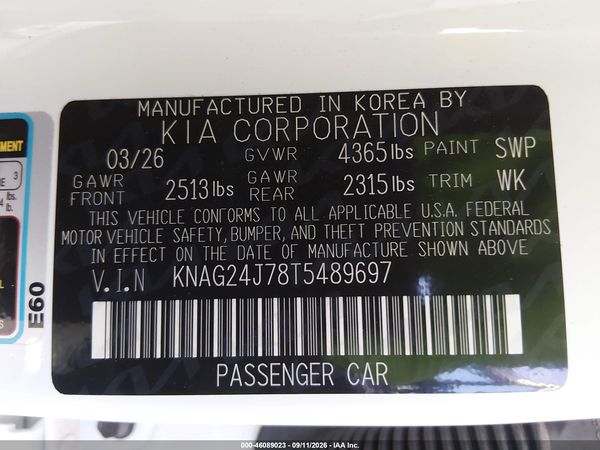 2026 KIA K5 LXS FWD