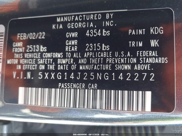 2022 KIA K5 LXS — I9