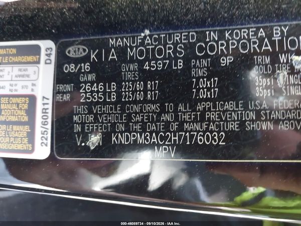 2017 KIA SPORTAGE LX — I9