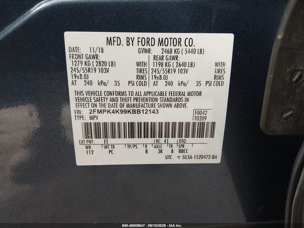 2019 FORD EDGE TITANIUM