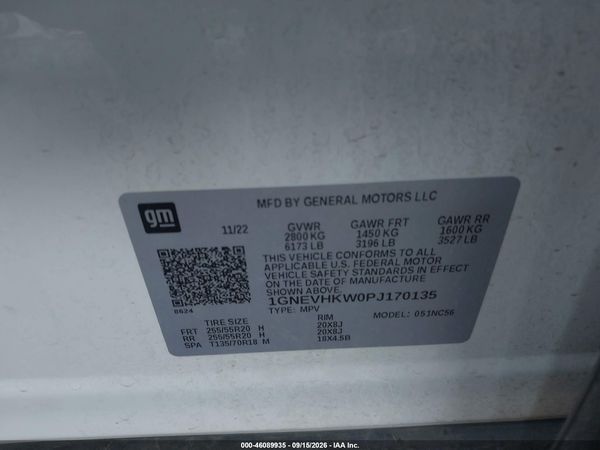 2023 CHEVROLET TRAVERSE AWD LT LEATHER — I9