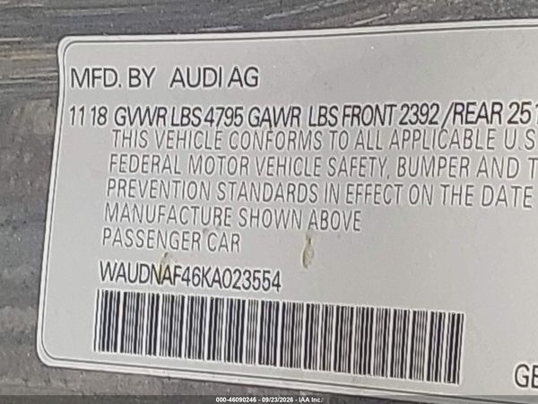 2019 AUDI A4 45 PREMIUM — I9