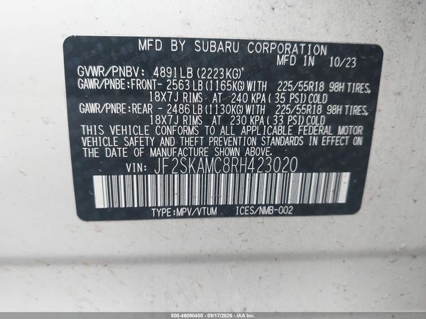 2024 SUBARU FORESTER TOURING — I9