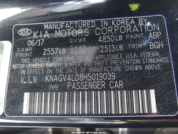 2017 KIA OPTIMA PLUG-IN HYBRID EX — I9