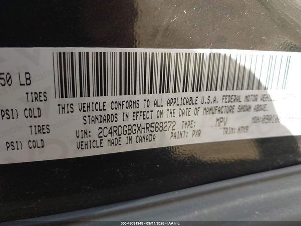 2017 DODGE GRAND CARAVAN SE PLUS