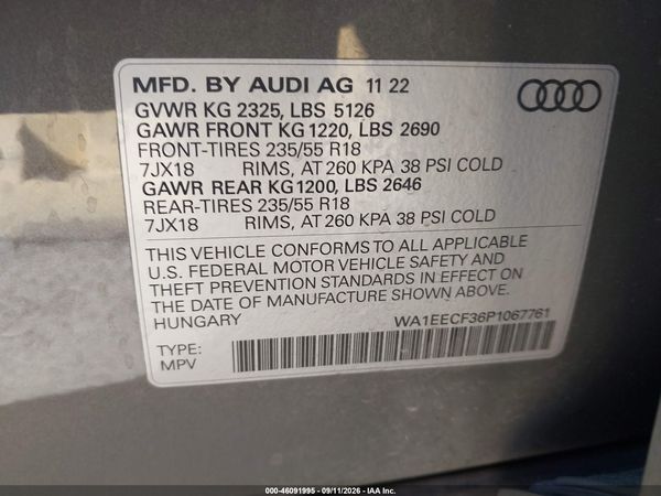 2023 AUDI Q3 — I9